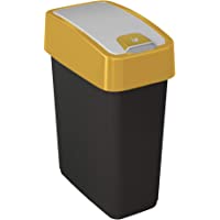 keeeper Cubo de la Basura Premium con Tapa Abatible- Tacto suave- 10 l- Magne- Amarillo